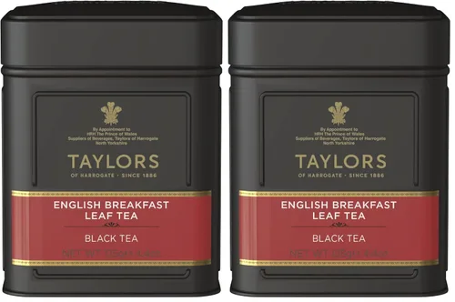 Vista 15 de Taylors of Harrogate Pétalo de rosa de China, té negro, hoja suelta, lata de 4.41 onzas, fragante, delicado y floral, con cafeína, té de hoja entera