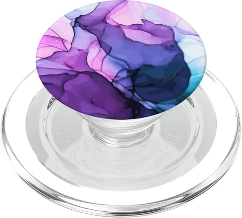 Vista 8 de Elegante tinta púrpura abstracta colorido patrón de remolinos PopSockets PopGrip: agarre intercambiable para teléfonos y tabletas PopSockets