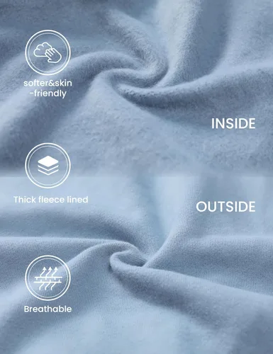 Vista 3 de CRZ YOGA Sudaderas con forro polar para mujer, media cremallera, cuello embudo, manga larga, sudaderas de gran tamaño con agujeros para el pulgar