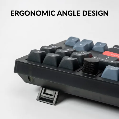 Vista 7 de Keychron V3 - Perilla de teclado mecánico personalizado con cable, TKL QMK/VIA macro programable con interruptor Keychron K Pro marrón