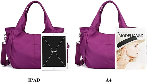 Vista 4 de MINTEGRA Hobo - Bolso cruzado para mujer, de nailon, impermeable, bolso de hombro, bolso casual
