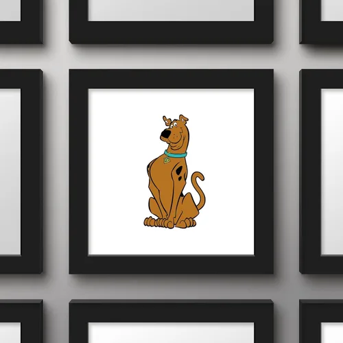 Vista 2 de Gallery Pops Scooby-Doo - Arte de pared de Scooby-Doo, versión enmarcada negra, 12 x 12 pulgadas