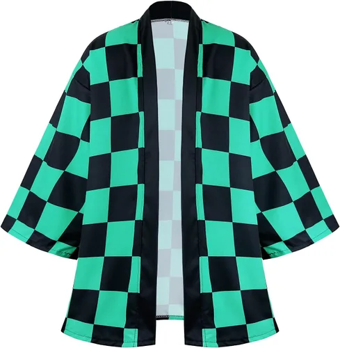 Vista 2 de Batas de anime Tanjiro, disfraz de cosplay Zenitsu Kimono