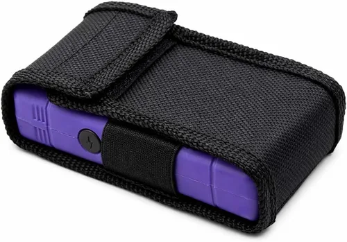 Vista 8 de Policía Stun Gun 800 Mini recargable LED linterna autodefensa púrpura