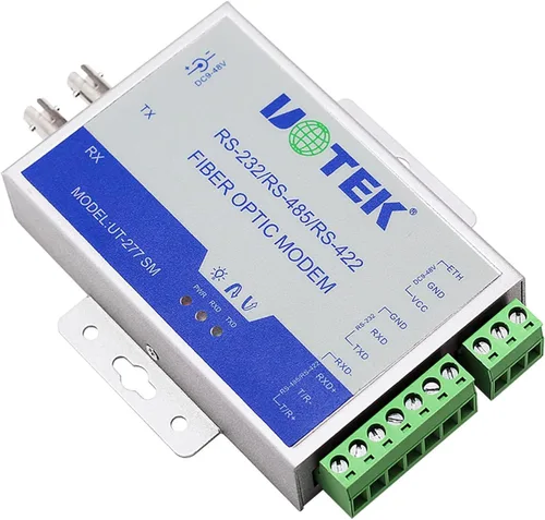 Vista 5 de UTEK UT-277SM-SC RS-232/422/485 a convertidores de medios de fibra óptica