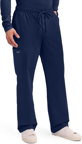 Vista 5 de Cherokee Scrubs for Men Tapered Leg Cargo Scrub Pants with Zip Fly, 5 Pockets Elastic Waist 2-Way Stretch & Easy Care WW190