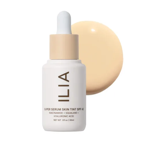 Vista 18 de ILIA - Tinte de piel Super Serum SPF 40 Sin comedogénesis, vegano, ligero para ayudar contra la luz azul, + contaminación mientras hidrata, Balos