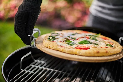 Vista 10 de Weber Sistema de Barbacoa Gourmet Piedra para Pizza con Soporte Portátil, 16.7" de Largo