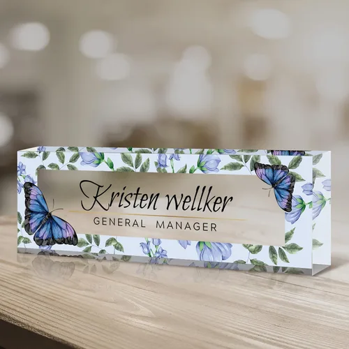 Vista 28 de Placa de nombre de escritorio personalizada, placa de identificación acrílica personalizada para decoración de escritorios, regalos