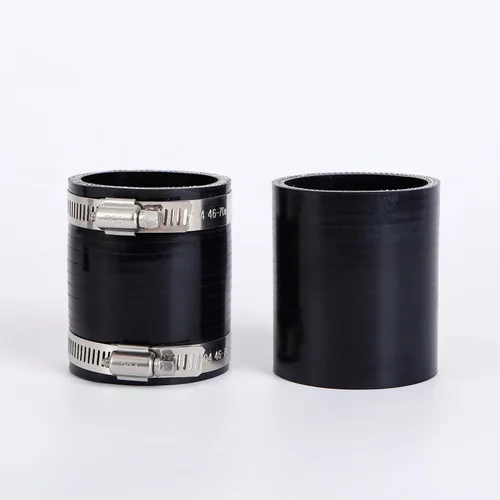 Vista 2 de Acoplador de manguera de silicona recta de 2 pulgadas ID con abrazaderas de manguera de acero inoxidable, acoplador de silicona de 2" de alta