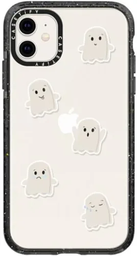 Vista 74 de Funda Impact de CASETiFY para iPhone 11 - Tiempo A Solas de Esther Kim - Negro Claro