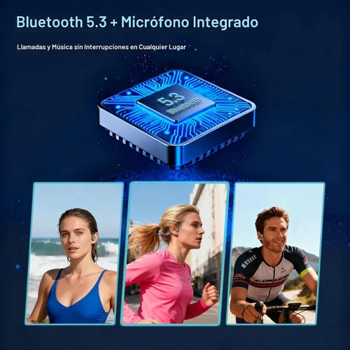 Vista 5 de Auriculares de natación de conducción ósea IP68 impermeable 32GB MP3 Negro
