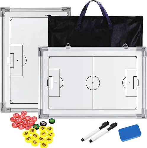Vista 11 de Pure Vie Tabla magnética de tácticas de entrenamiento de fútbol, portapapeles de fútbol portátil para entrenadores de fútbol de borrado en seco