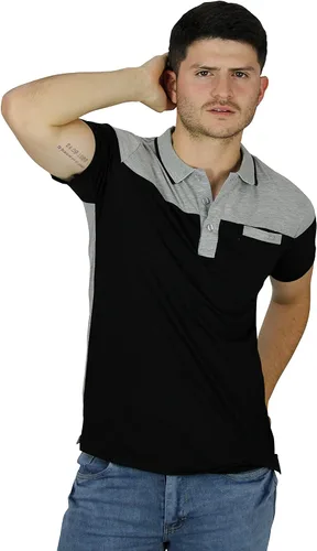 Vista 4 de Chili Beans Polo de manga corta multicolor para hombre Ajuste delgado Elástico y cómodo 65% algodón y 35% poliéster