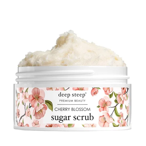 Vista 10 de Deep Steep Exfoliante de azúcar, vainilla de azúcar morena, 8 onzas, exfoliante corporal con aceite de coco orgánico, manteca de karité y aceite