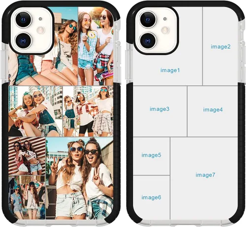 Vista 10 de Funda de teléfono personalizada para iPhone 11, diseño personalizado de fotos de collage de múltiples imágenes, resistente a los golpes, resistente