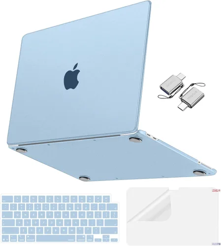 Vista 19 de MOSISO Compatible con MacBook Neo Case 13 pulgadas 2026 A3404 A18 Pro Chip Índigo transparente