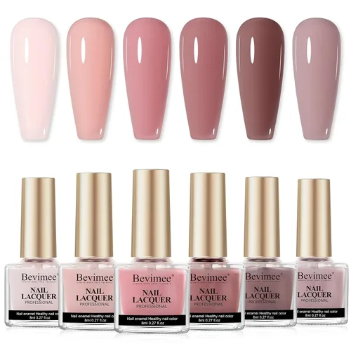 Vista 27 de Esmalte de uñas de secado rápido, color rosa, esmalte de uñas transparente, esmalte de uñas de secado rápido regular, a granel, sin gel, de larga