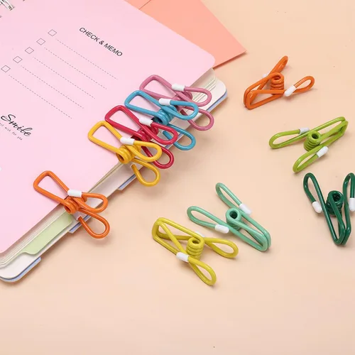 Vista 9 de Clips para bolsas con revestimiento de PVC - Clips para chips y alimentos (colores mezclados 30 piezas)