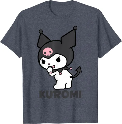 Vista 50 de Sanrio Kuromi - Camiseta con logotipo en la parte trasera Gris Oscuro