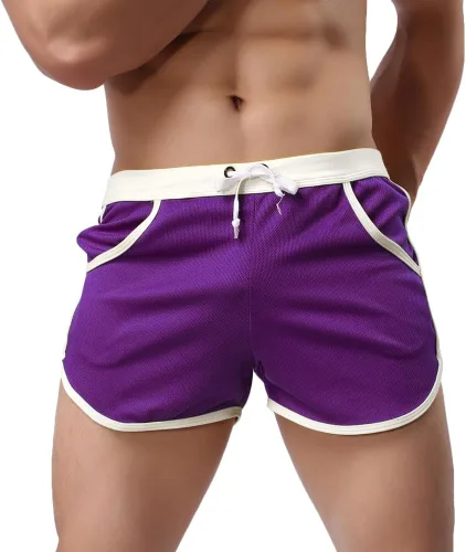 Vista 2 de Pantalones cortos para hombre, para correr, entrenamiento, fisicoculturismo, gimnasio, atléticos, deportivos, casuales, pantalones cortos