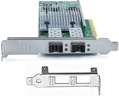 Vista 5 de Tarjeta de red NIC PCI-E SFP+ NIC de 10 Gb, con chipset Broadcom 57810S, puerto SFP+ dual, adaptador LAN Ethernet PCI-E X 8/X16 compatible