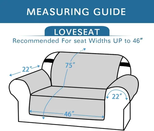 Vista 13 de H.VERSAILTEX Funda de sofá resistente al agua para sofá de 3 cojines, reversible, protector de muebles acolchado con correa elástica, funda de sofá