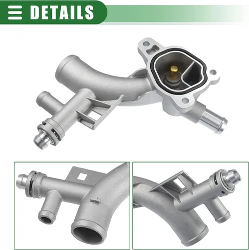 Vista 4 de Motoforti Salida de agua para carcasa del refrigerante del motor con manguera, para Chevrolet Cruze 2011-2016, aleación de aluminio, 25193922