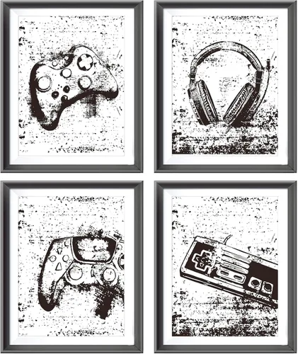 Vista 12 de AEHIE Póster artístico de pared para sala de juegos para niños, adolescentes, niños, dormitorio, sala de juegos, decoración de sala de juegos, club