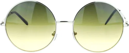 Vista 32 de Hippie Groovy Gradient Oversize Anteojos de sol redondos Lennon grandes