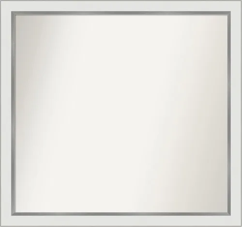 Vista 442 de Amanti Art Espejo personalizado, espejo de baño estrecho Alexandria White Wash, espejo de pared o espejo de tocador de baño sobre el fregadero