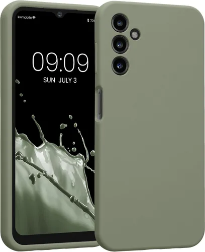 Vista 8 de kwmobile Funda compatible con Samsung Galaxy A13 4G - Funda delgada de silicona TPU - Acabado suave al tacto - Amarillo radiante