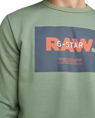 Vista 4 de G-Star Raw Sudadera de cuello redondo con estampado prémium para hombre