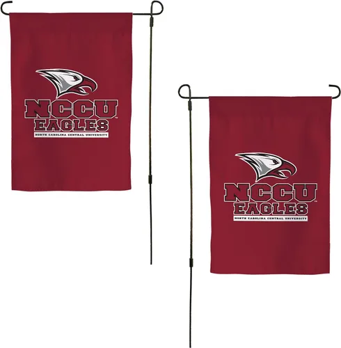 Vista 9 de Bandera de jardín de la Universidad Central de Carolina del Norte NCCU Eagles Banner 100% poliéster (diseño A)