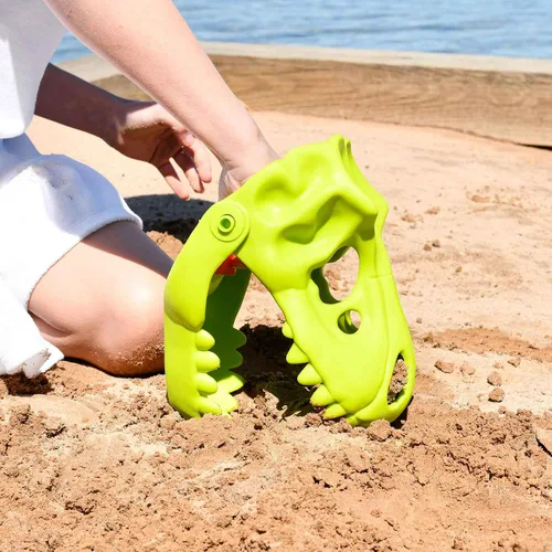 Vista 2 de HABA Guante de arena de dinosaurio - Excavador de juguetes y artefacto de juego para la playa, caja de arena o cualquier sitio de excavación