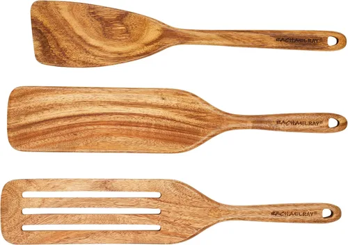 Vista 2 de Rachael Ray Herramientas & Gadgets Cocina/Cocina/Utensilios Set, 3 Piezas, Madera de Acacia