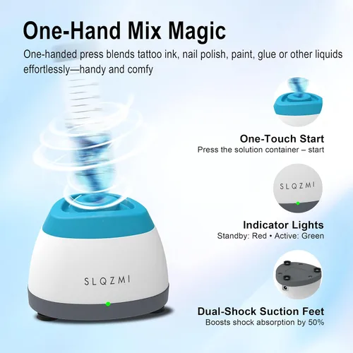 Vista 3 de Mezclador Mini Vortex, Agitador de Esmalte de Uñas, Agitador de Pintura y Mezclador de Pintura para Esmalte en Gel, Pinturas Acrílicas, Adhesivos