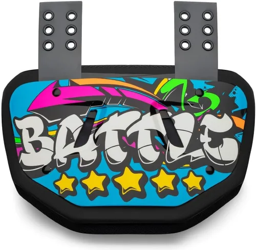 Vista 14 de Battle Sports Placa de espalda de fútbol novedosa – Protector de espalda inferior de carcasa dura con espuma contorneada para protección de alto