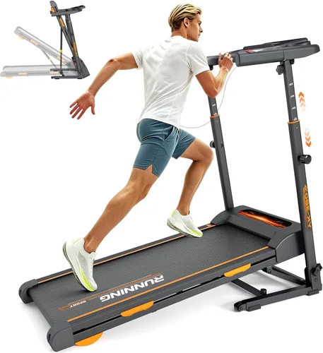 Vista 9 de MEE GOO Walking Pad Treadmill with 12% Incline and Handle Bar, 2 in 1 Under Desk Treadmill for Home Office, 0.6-7.5 MPH, 330 LBS Capacity, Remote