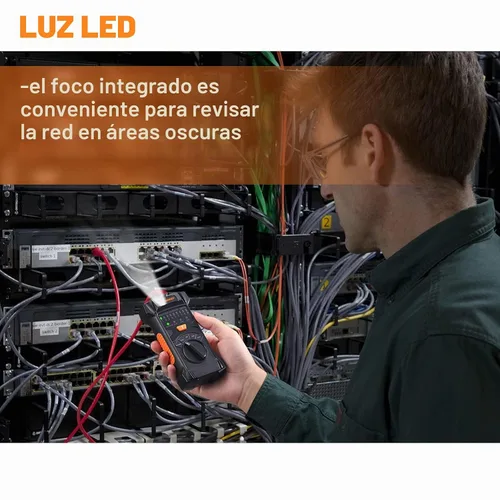 Vista 5 de EnginDOT - Probador de cables Multifunción, buscador de cables para Ethernet LAN, mantenimiento de cables de red, colación, prueba de línea
