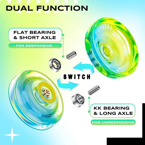 Vista 6 de Yoyo sensible K2 para niños y principiantes con giros suaves y diseño de giro de dedos+yoyo k2 para principiantes, reemplazo de yoyos de doble