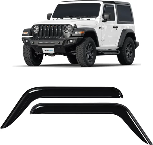 Vista 14 de CLIM ART - Deflectores de ventana inastillables increíblemente duraderos para Jeep Cherokee 2014-2023, deflectores de ventana originales con cinta