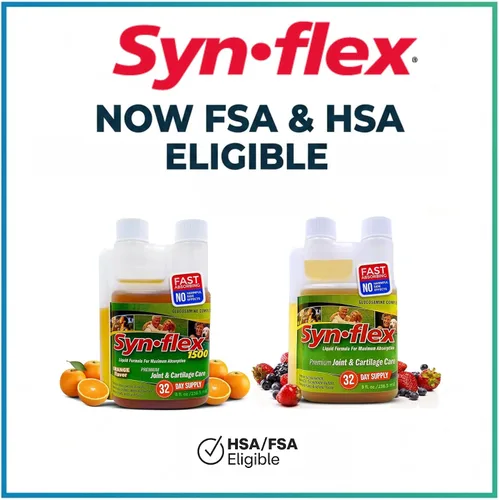 Vista 2 de Synflex Suplemento líquido de glucosamina y condroitina de 1500 mg - HSA/FSA, fórmula de apoyo articular de alta concentración y absorción rápida