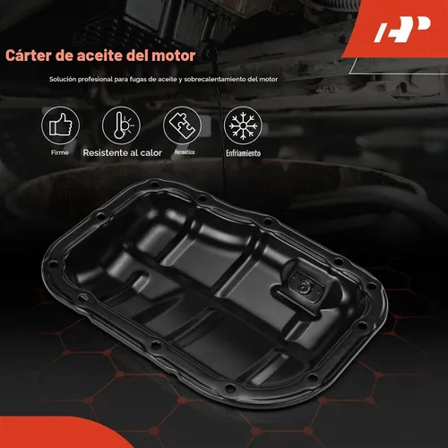 Vista 3 de A-Premium Cárter inferior de aceite de motor con tapón de drenaje compatible con Scion xD 2008-2014 iM Toyota Corolla 2009-2019 Matrix 2009-2014