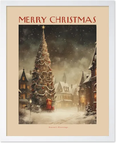 Vista 35 de Poster Master A Holly Jolly - Póster navideño, arte de invierno, diseño de pared moderno, regalo para hombres y mujeres, gran decoración para sala
