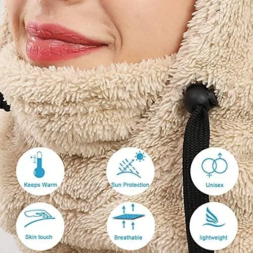 Vista 6 de Shy - Gorro de invierno resistente al viento, pasamontañas de terciopelo, máscara de esquí para hombres y mujeres