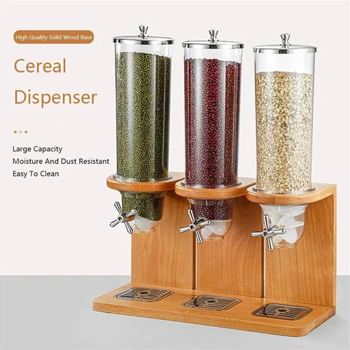 Vista 5 de Dispensador de alimentos secos 3.5L/7L/10.5L, dispensador de cereales para encimera, dispensador de almacenamiento de cereales con barril de PC
