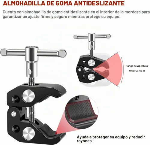 Vista 7 de Abrazadera de micrófono para micrófono con cabeza de bola
