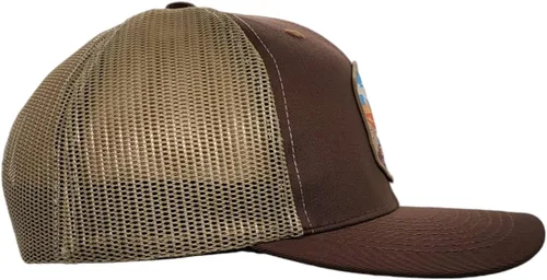 Vista 3 de Gorra de camionero del Parque Nacional Zion con parche tejido de malla
