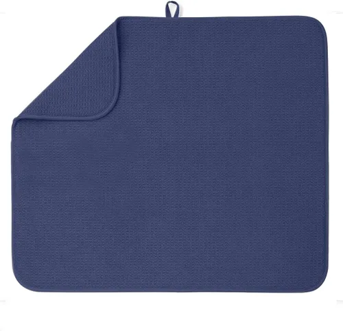 Vista 6 de Bellemain Tapete XXL para platos de 24 x 17 pulgadas (el tapete más grande) de microfibra, súper absorbente (gris)